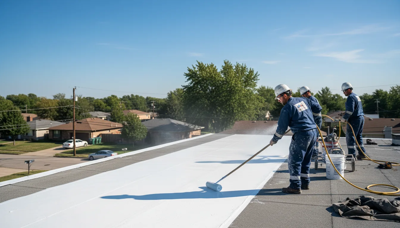 Commercial roof coating in Lucien, OK near me